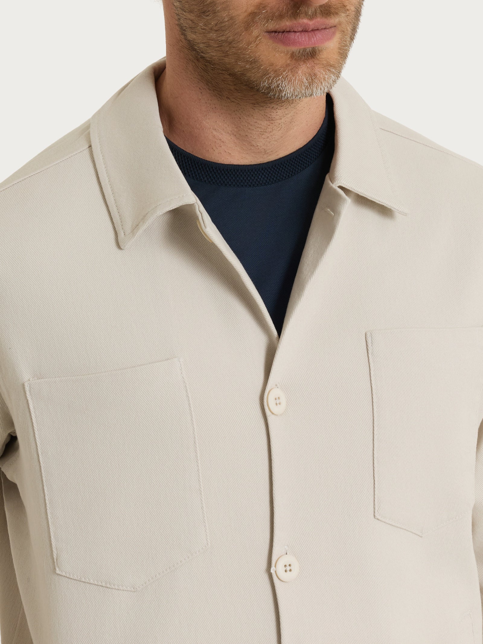 Ragno Compact Shacket twill cotone beige champignon