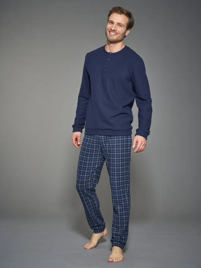 Ragno Cotton Eco Pile pigiama serafino Fant.Tenebre caldo