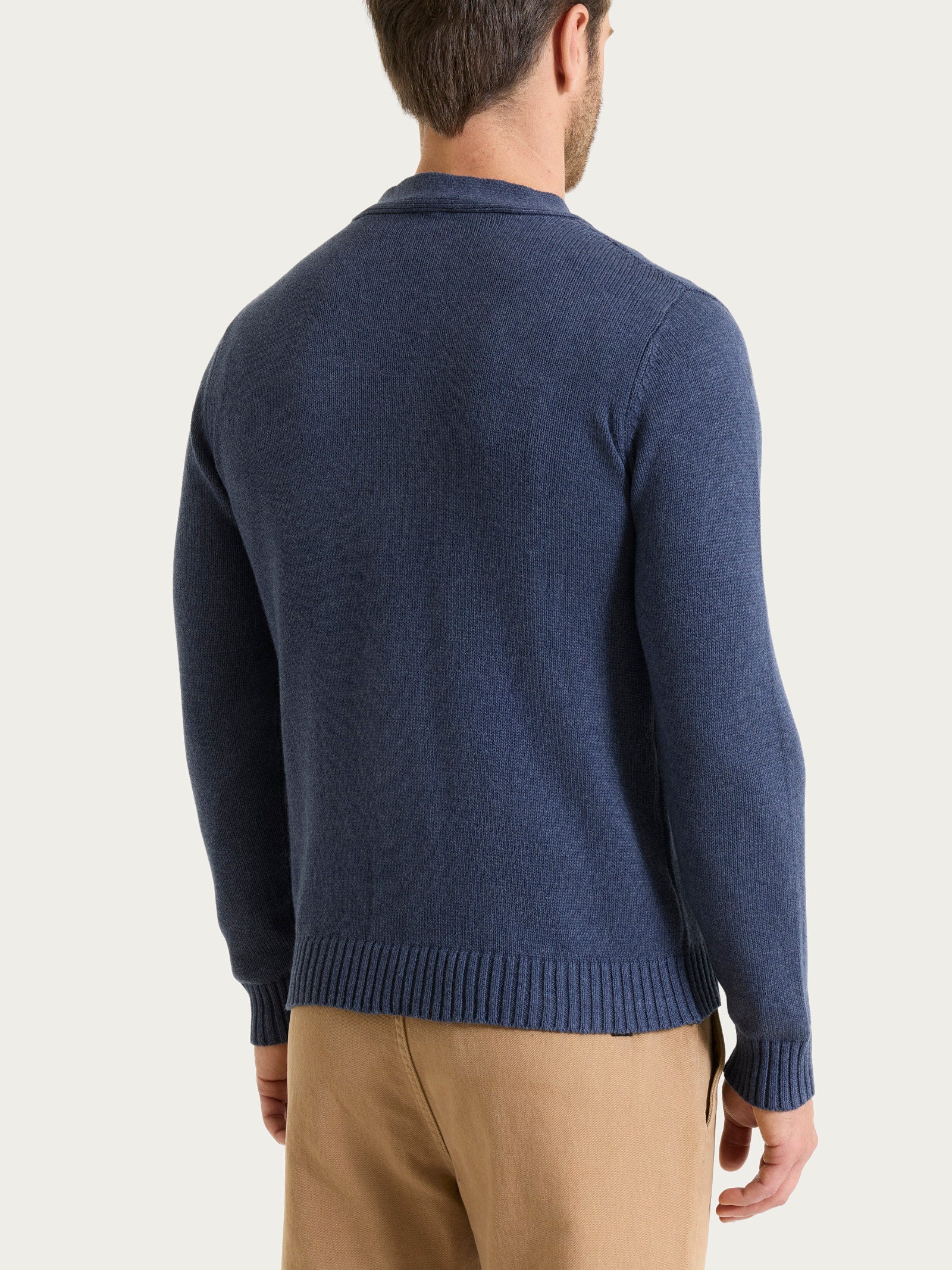 Ragno Winter Cotton cardigan Avio Mel. puro cotone