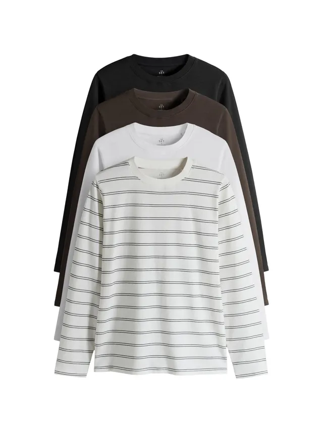 The Set magliette maniche lunghe donna 4 pezzi cotone