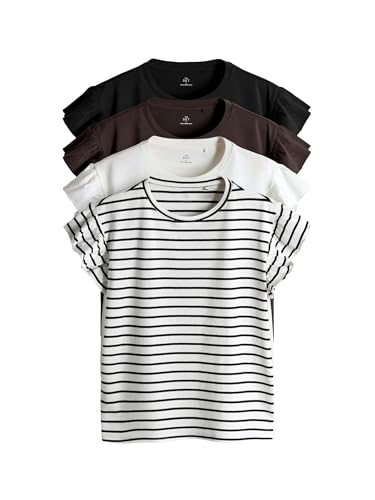 The Set t-shirt donna manica corta con volant 4 pezzi morbide