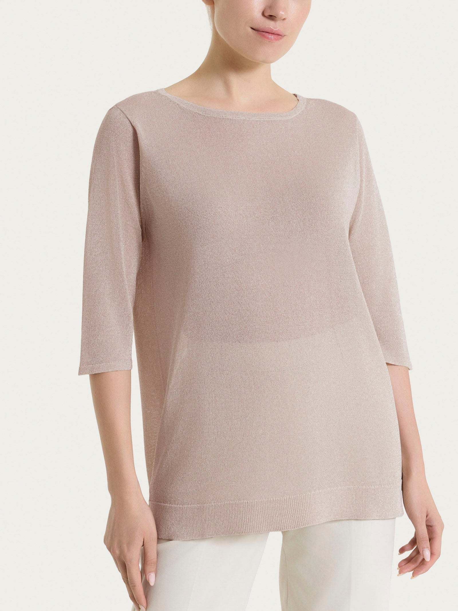 Ragno Crêpe Lurex Manica 3/4 Barchetta maglia sphinx luminosa