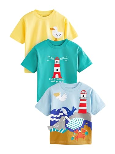 Next T-shirt applicazioni cotone 3 pezzi estive
