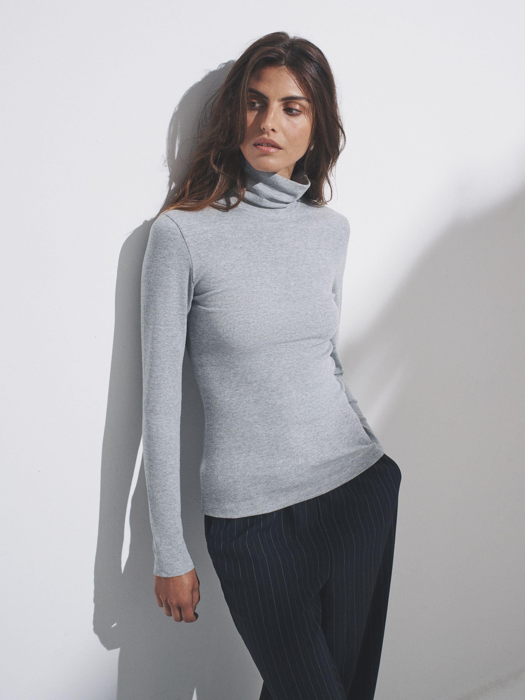 Geo Next The Set Maglia a Coste Manica Lunga 3 Pezzi Collo Alto