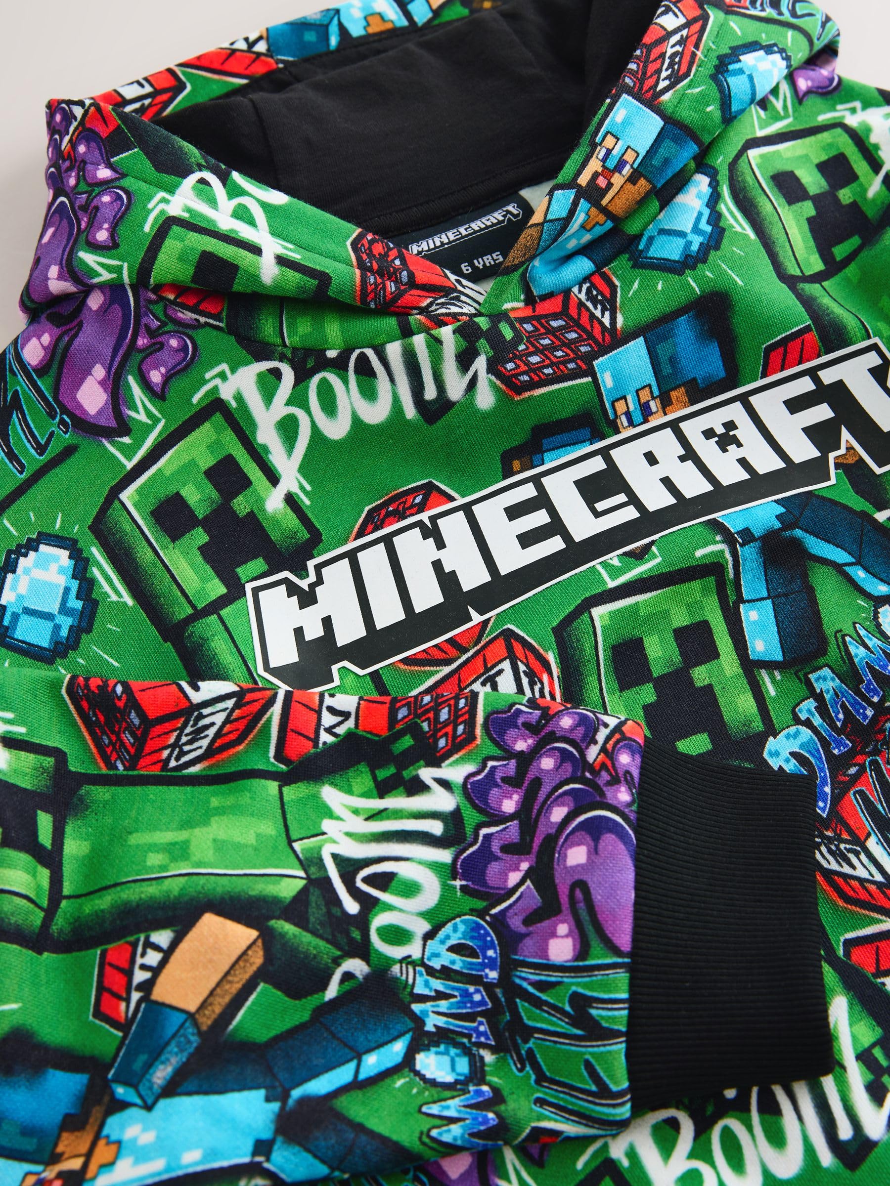 Next Minecraft Felpa Cappuccio Bambino Taglia 134