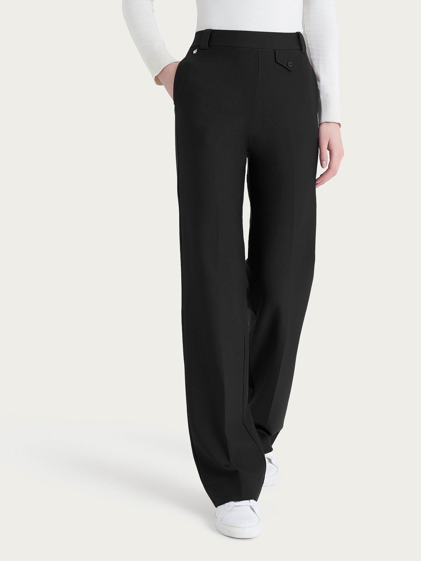 Ragno Compact pantalone ampio taschino Nero elasticizzato