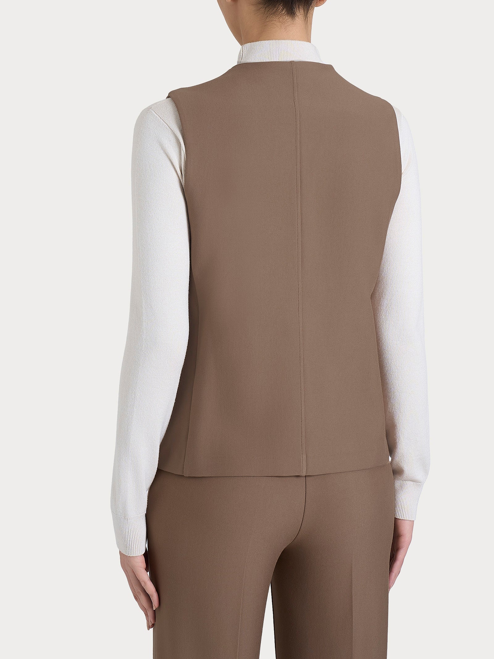 Ragno Compact Gilet 4 Bottoni Pine Bark Marrone