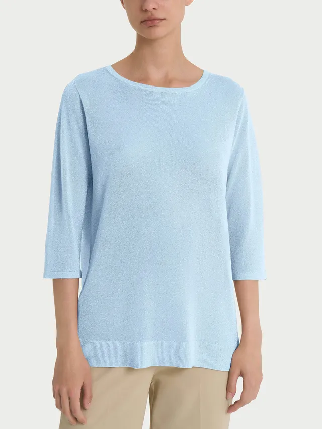 Ragno Crepe Lurex maglia donna Skyway manica 3/4