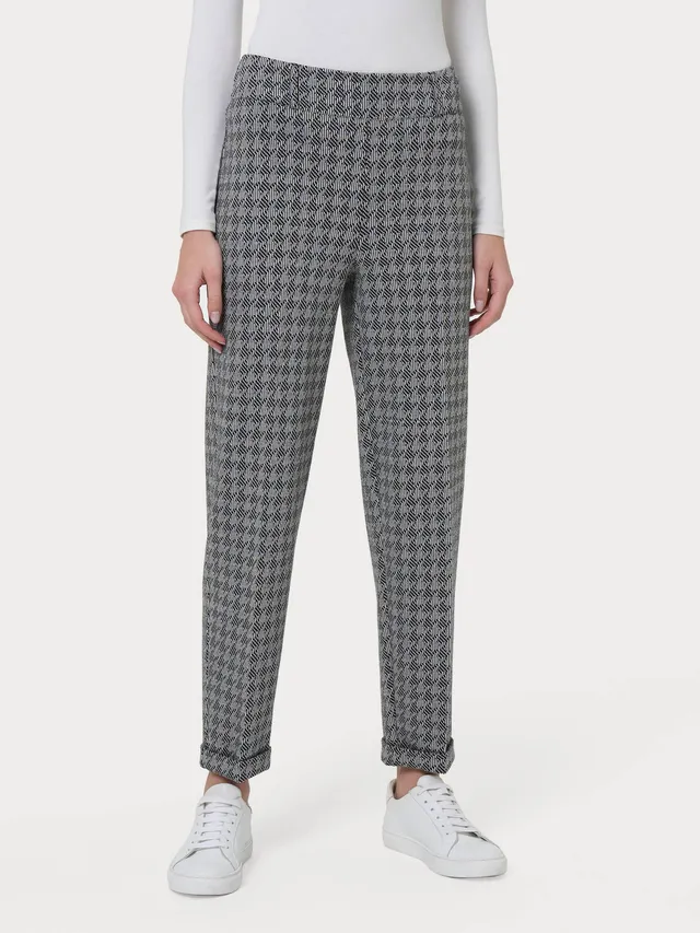 Ragno Compact Pantalone Carota Nero Pied-de-poule