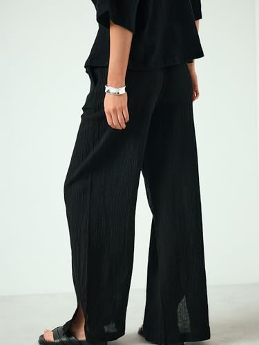 Next Pantaloni Lino Gamba Larga Donna Taglia 29