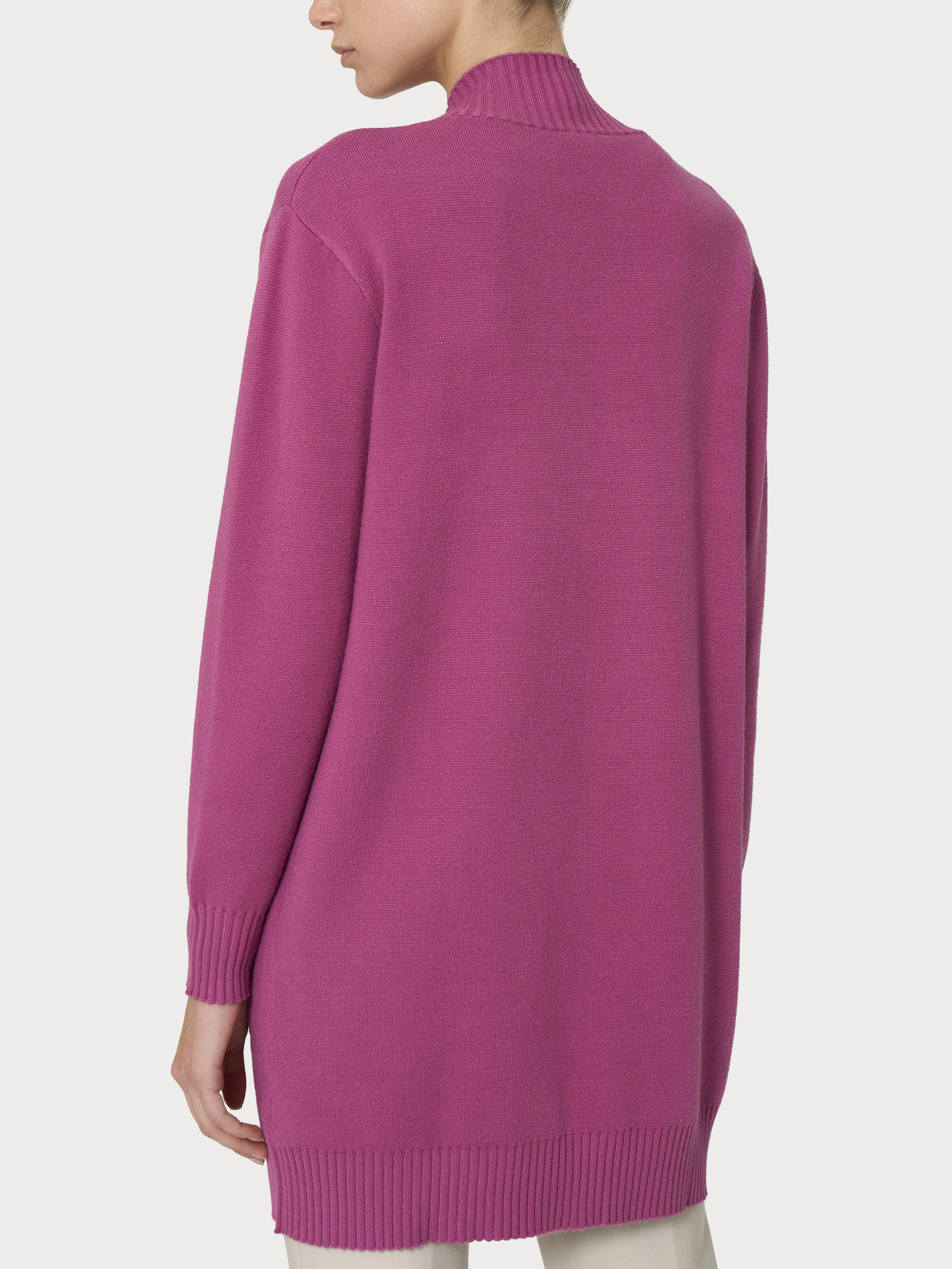Ragno Super Soft Cardigan lungo aperto red violet