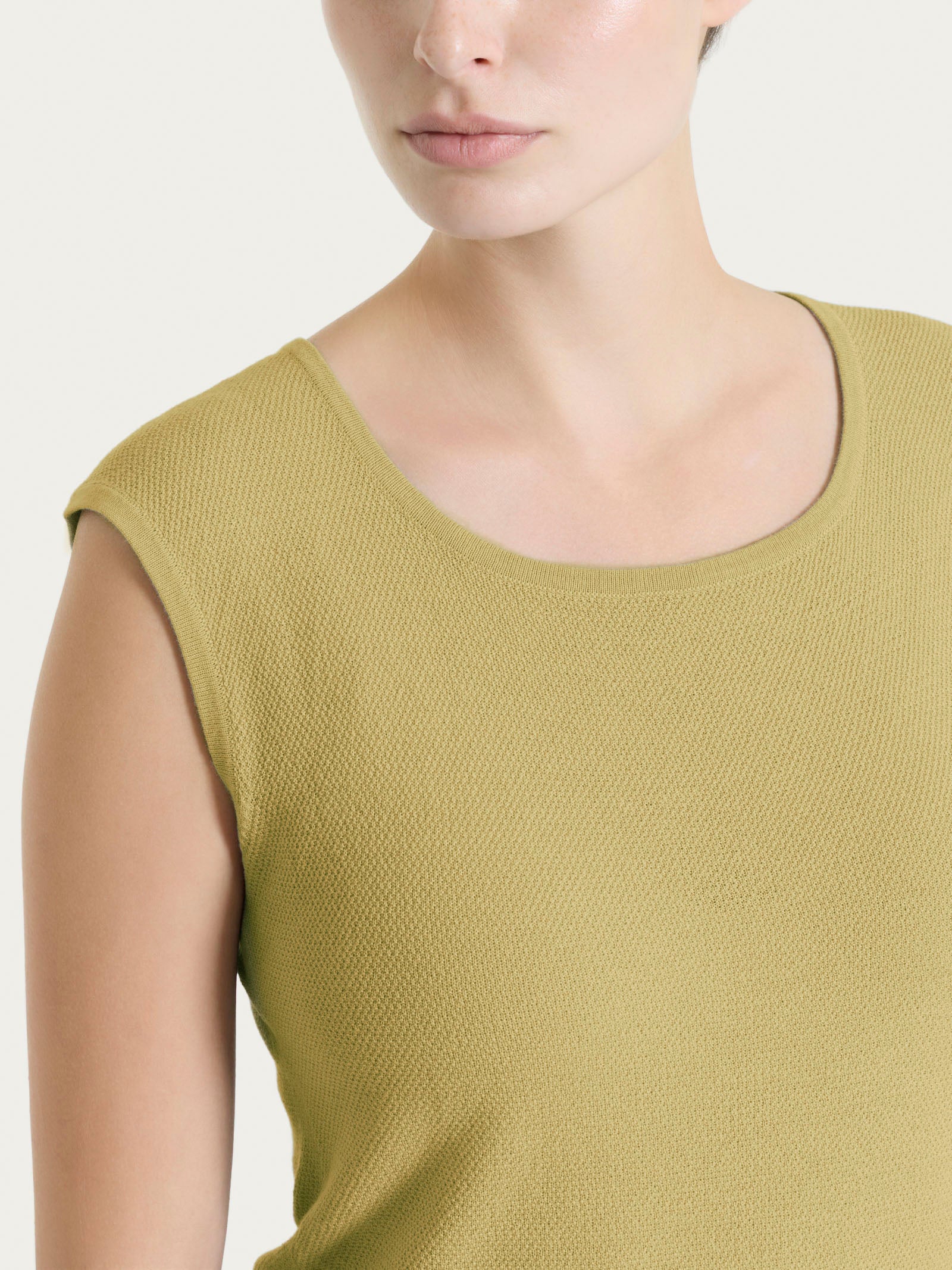 Ragno Puro Cotone piquet gilet verde Khaki
