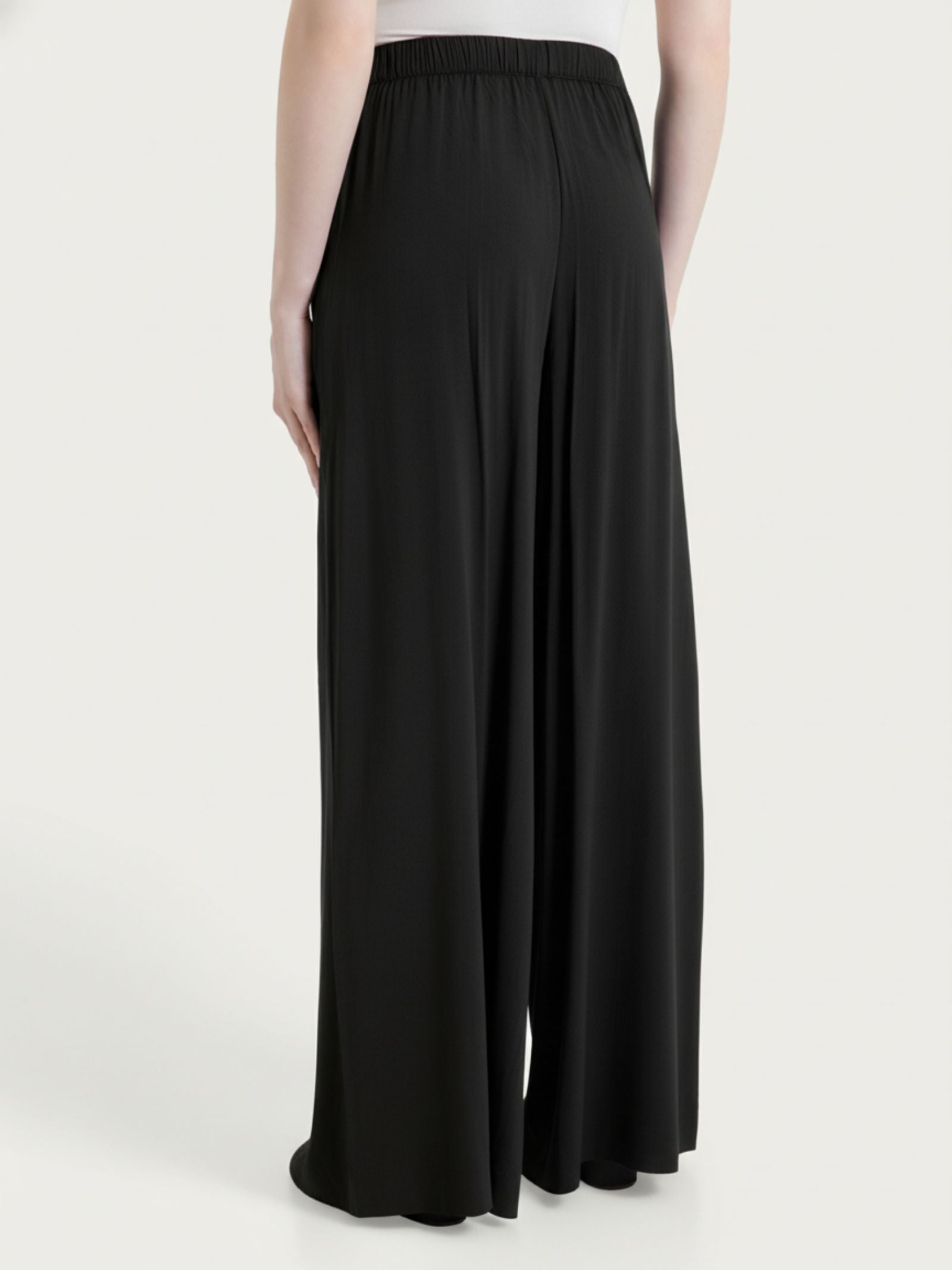 Ragno Voile Stretch pantalone palazzo nero