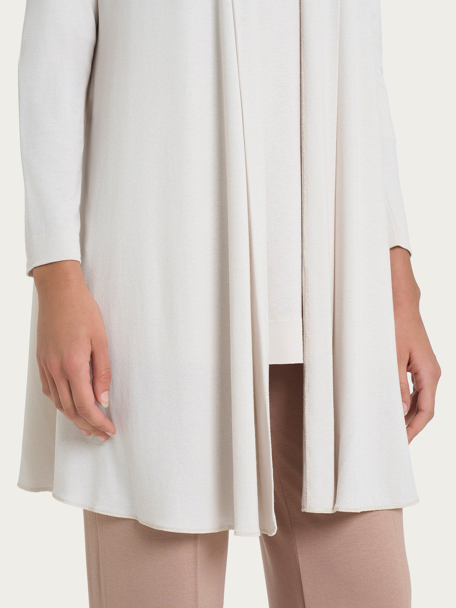 Ragno Viscosa Summer Cardigan Lungo Aperto Champignon