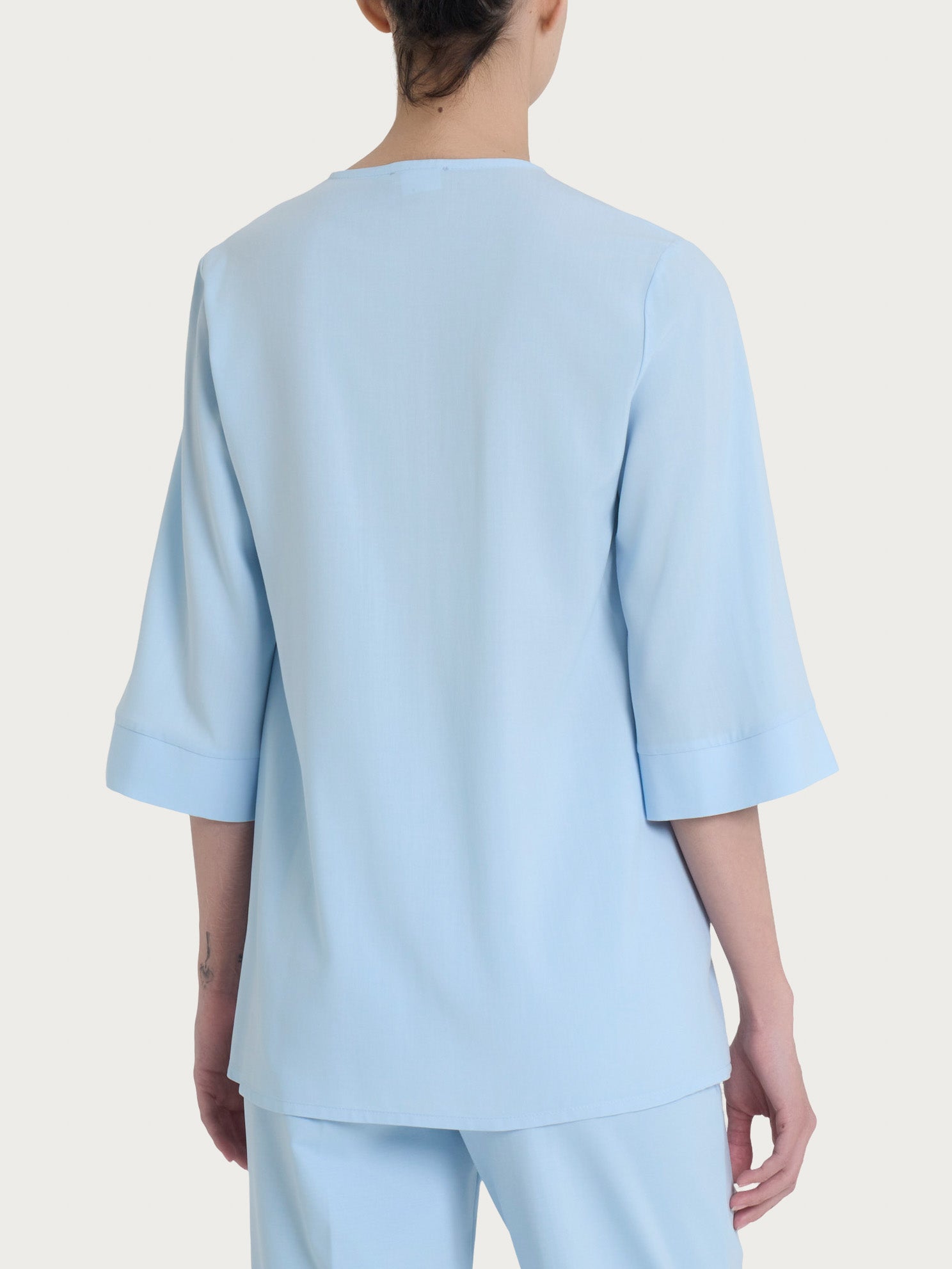 Ragno Ecoseta blusa scollo V manica 3/4 Skyway viscosa