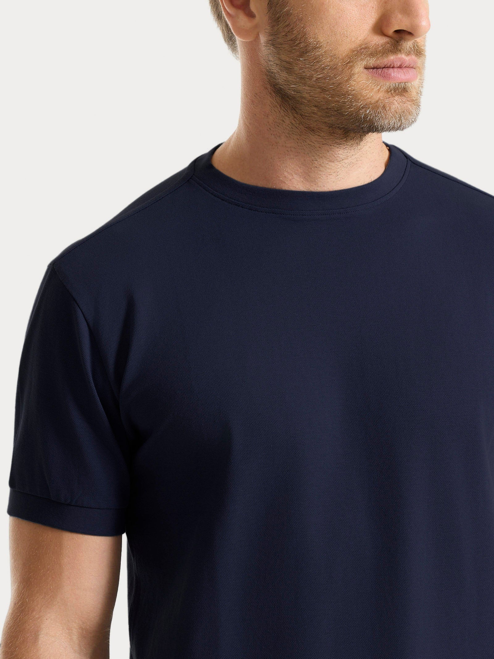Ragno Eco Cotton Piquet Stretch t-shirt uomo blu Outer Space
