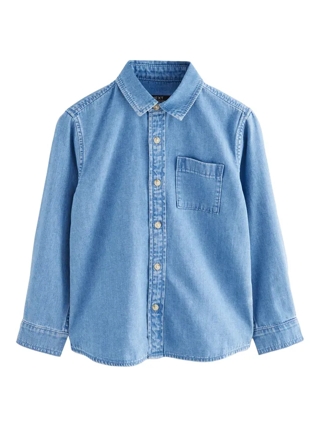 Next Camicia Jeans Bambino Manica Lunga Taglia 110 Cotone