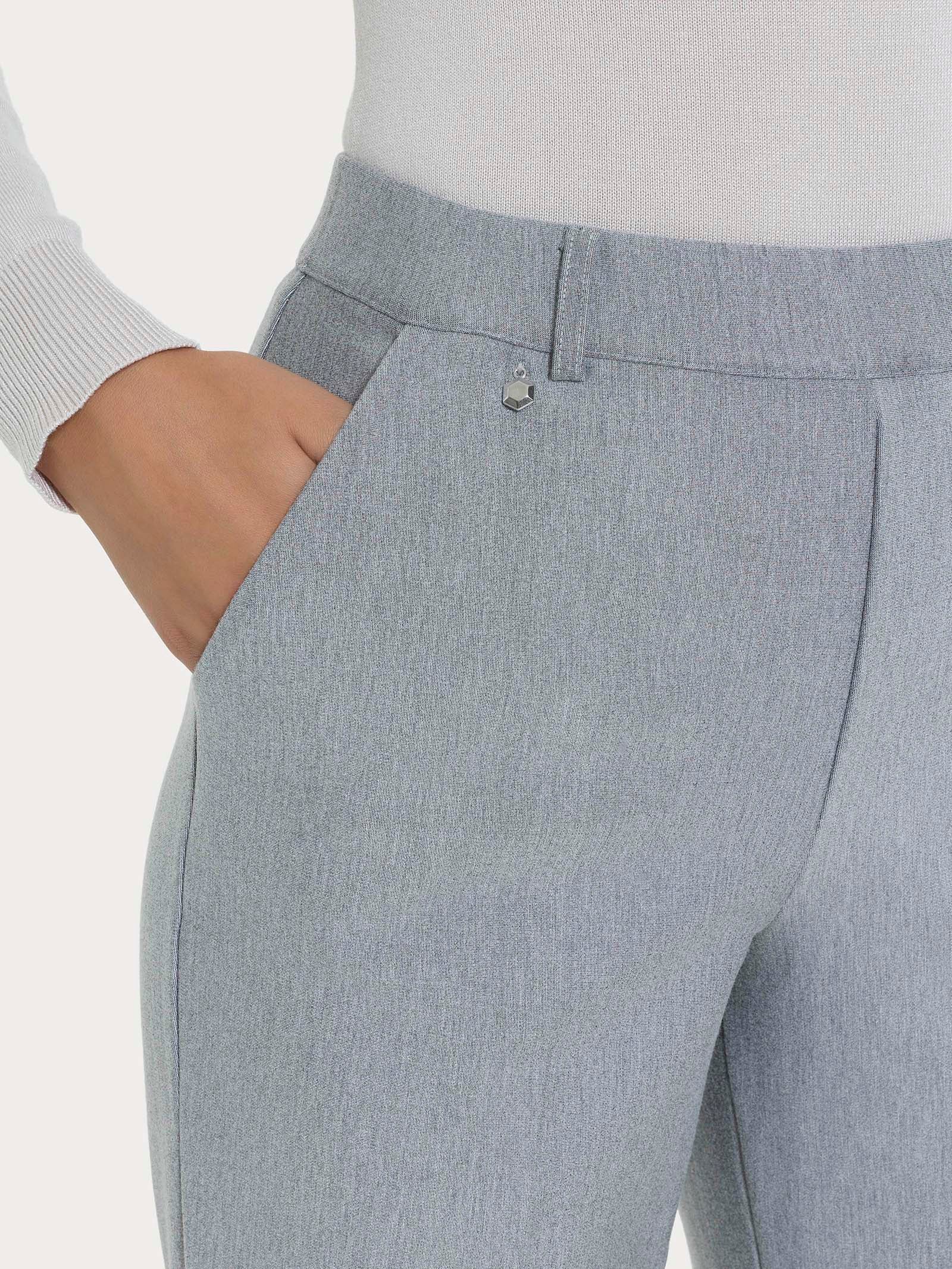 Ragno Compact The Wide Leg pantalone grigio tasche