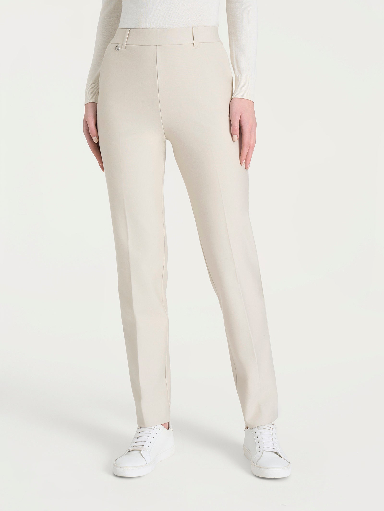 Ragno Compact Pantalone Dritto Punto Milano Tasche Champignon Ingualcibile