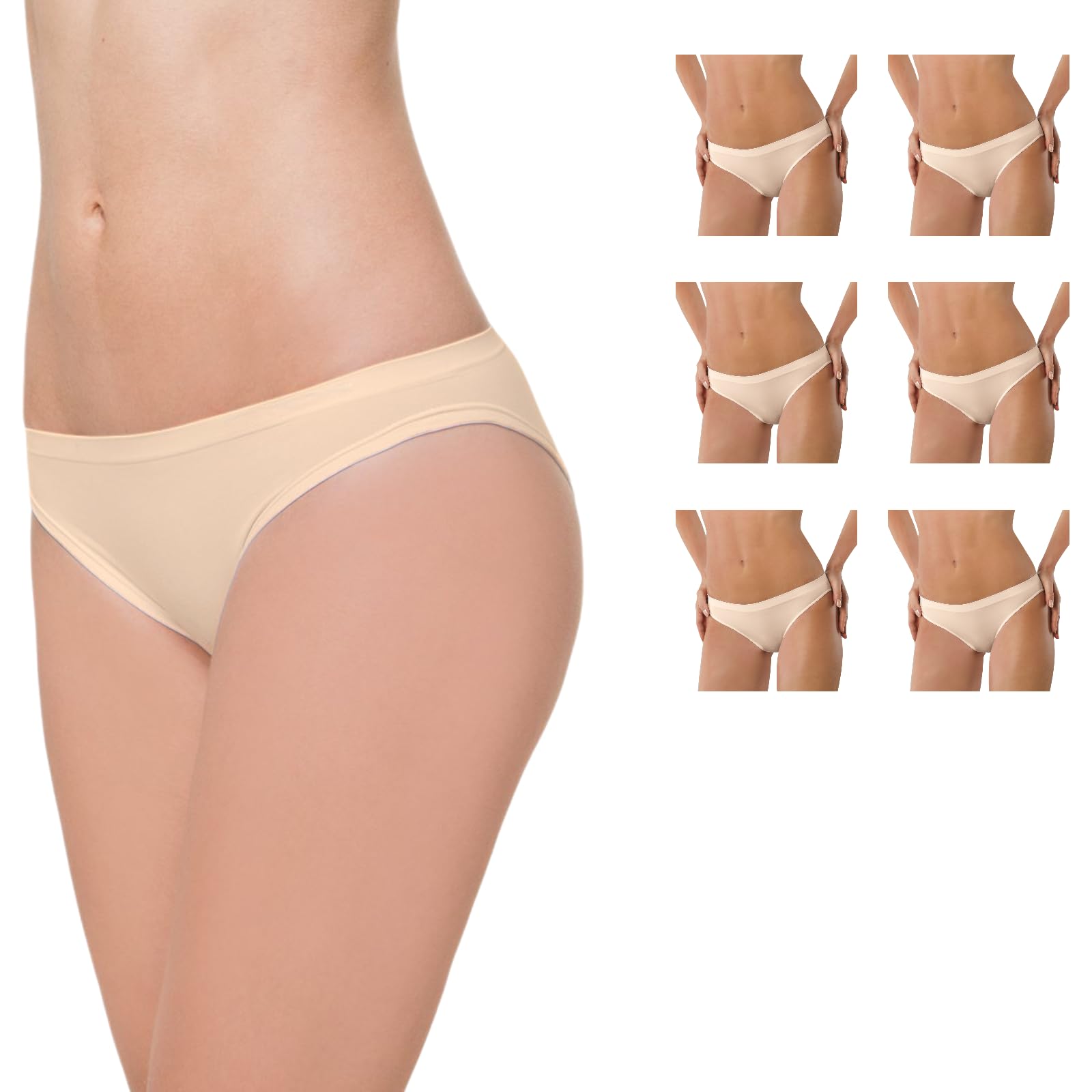Lady C Slip Vita Bassa Microfibra Bianchi 3 Pezzi S-M