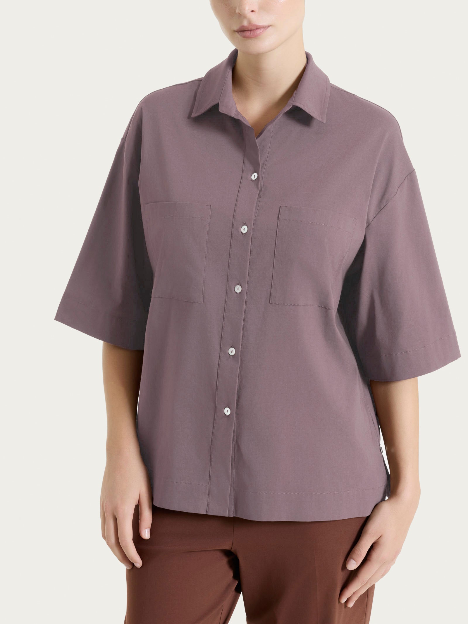 Ragno Super Fresh Camicia Corta Tasche Plum Truffle