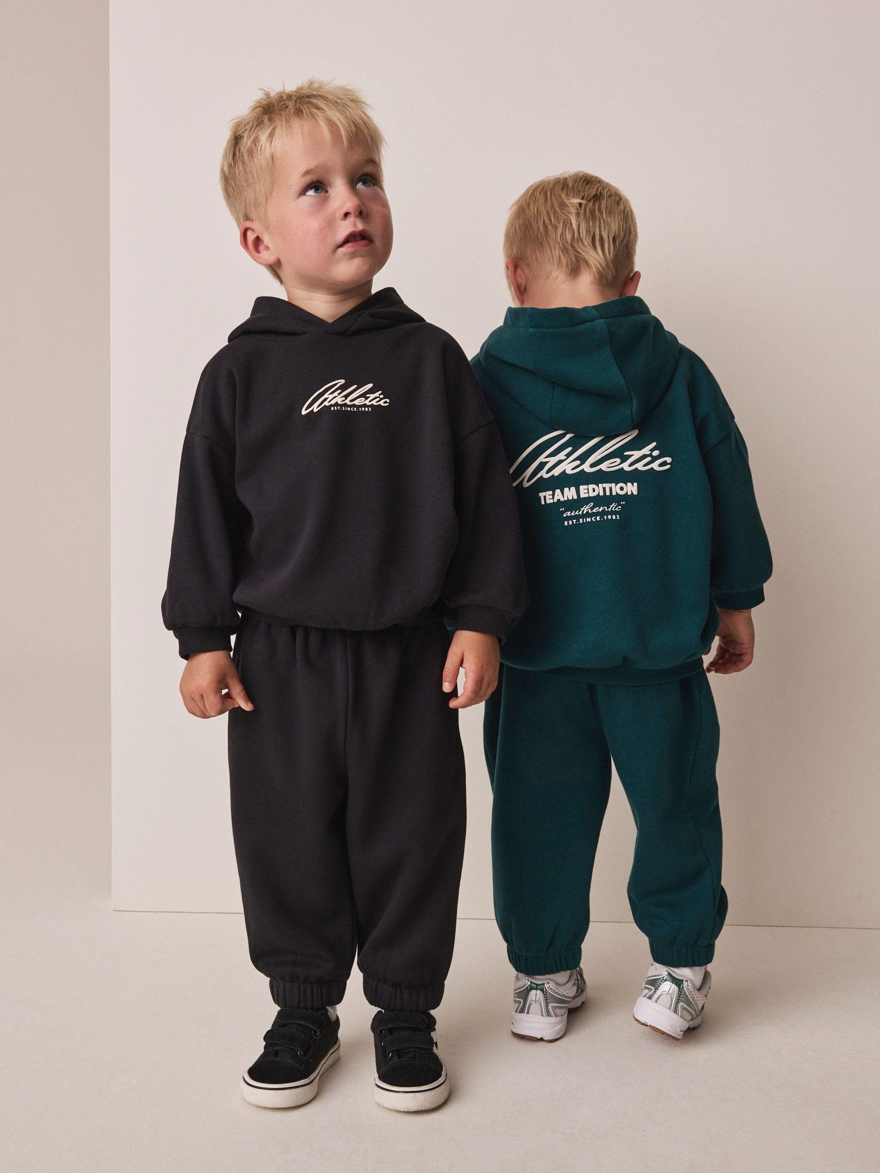 Next tuta bambino felpa e jogging verde nero 80-86 4 pezzi