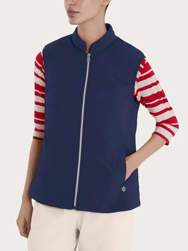 Ragno Comfort gilet smanicato Navy 100 grammi donna