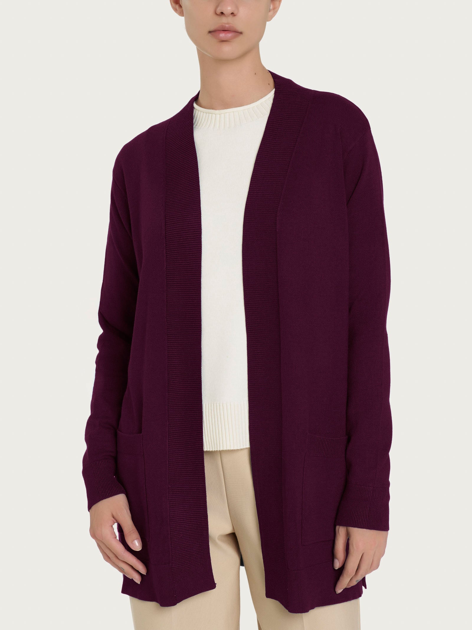 Ragno Four Seasons Cardigan Bottoni cardigan fig viscosa
