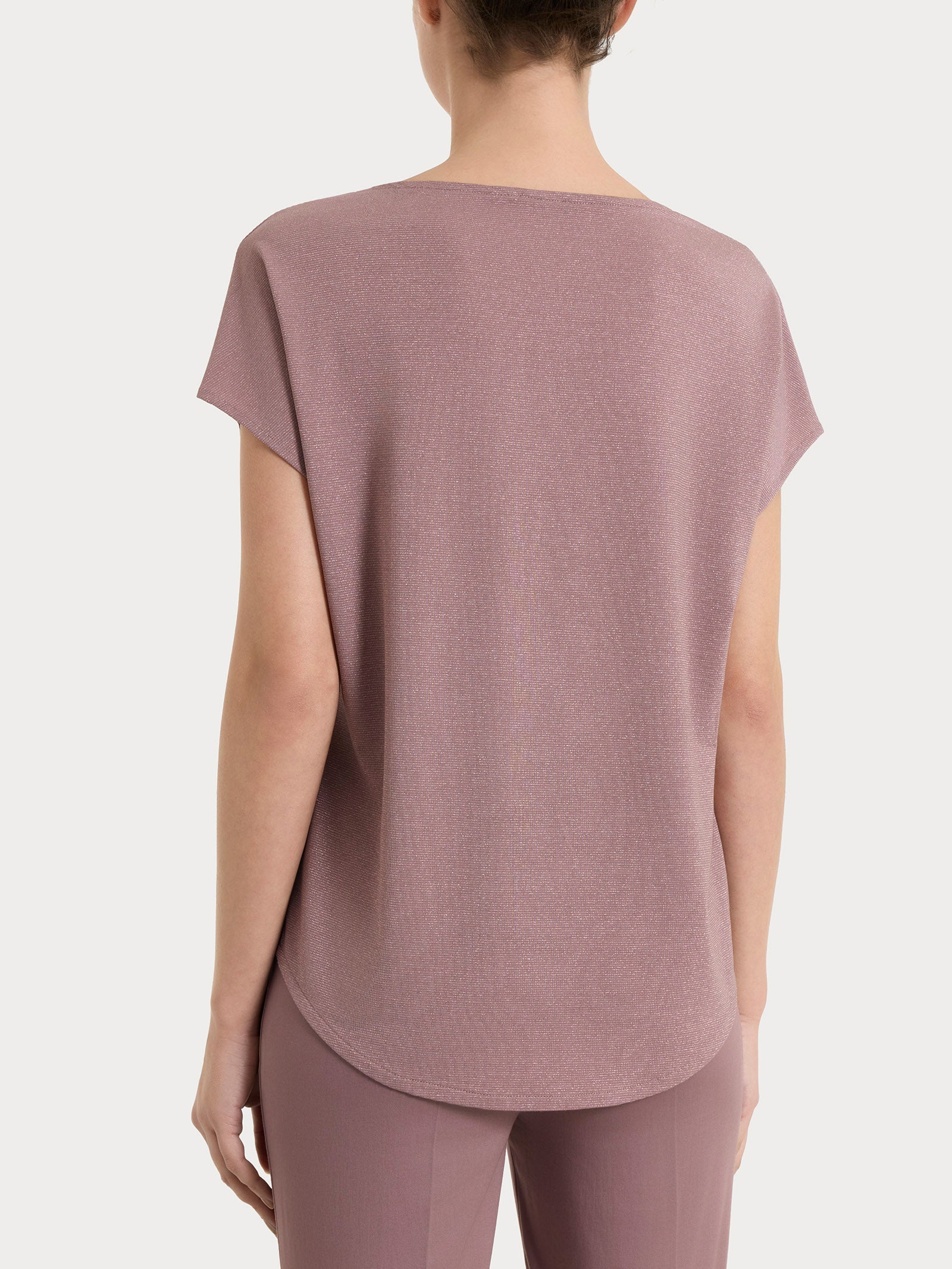 Ragno Summer Light Kimono Maglietta Donna Twilight Mauve Righe