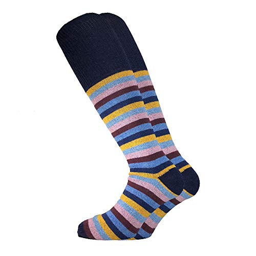 Lady C Punto Rigacash3s calze uomo lunghe gialle