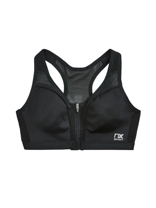 Next Reggiseno Sportivo Zip Frontale Alto Impatto Nero 80C