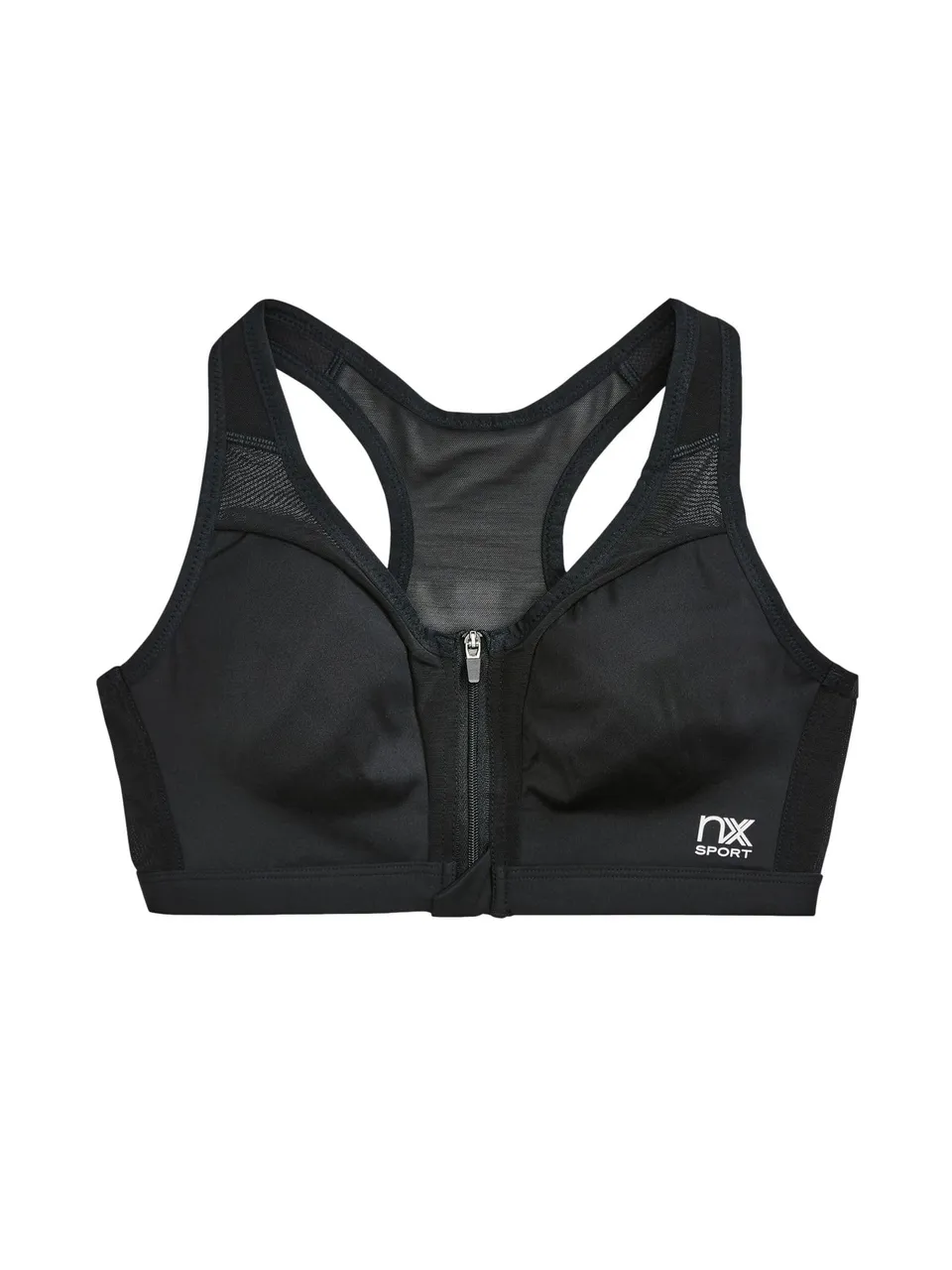 Next Reggiseno Sportivo Zip Frontale Alto Impatto Nero 80C