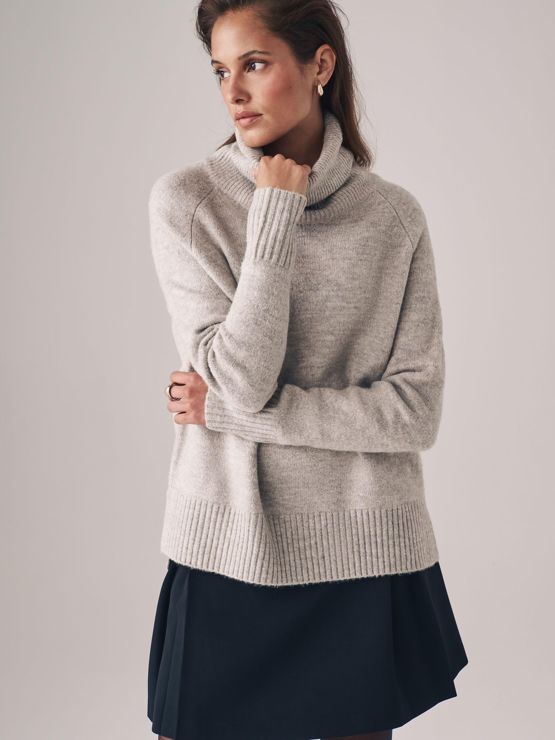 Geo Next The Set Oversize Dolcevita 2 Pezzi Maglia Morbida