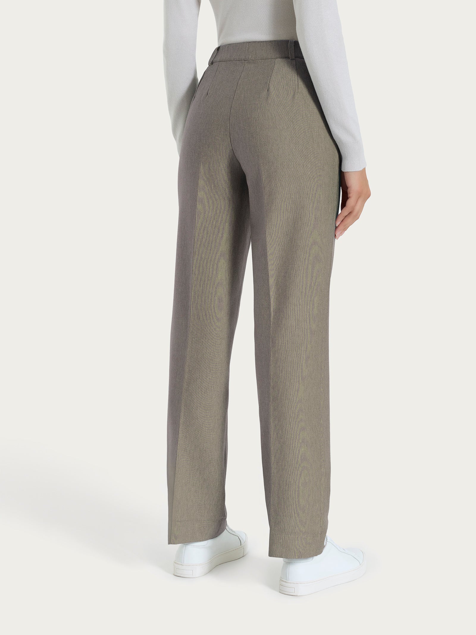 Ragno Compact Pantalone Ampio Glace Mel. wide leg
