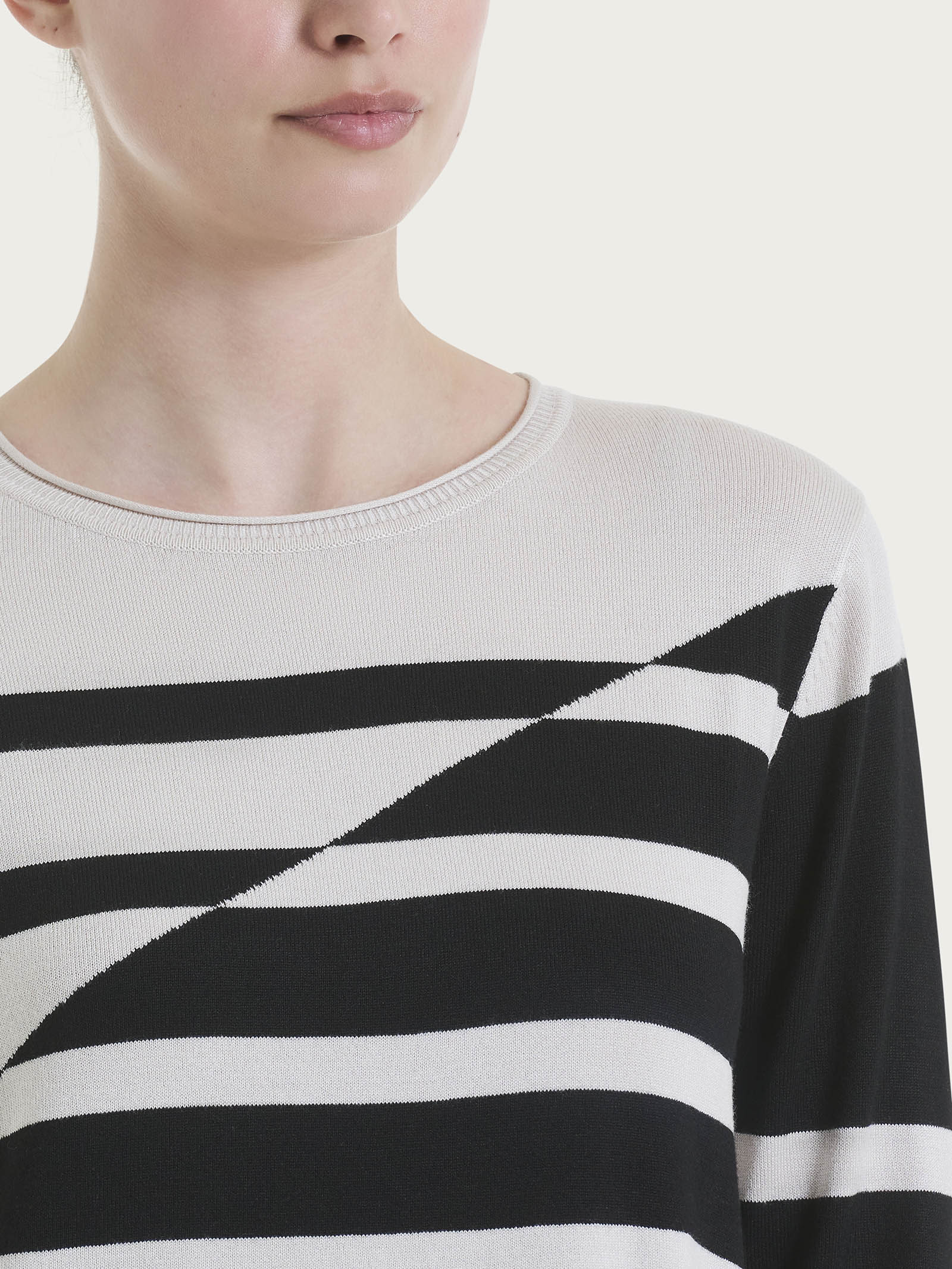 Ragno Summertime maglia righe donna champignon viscosa