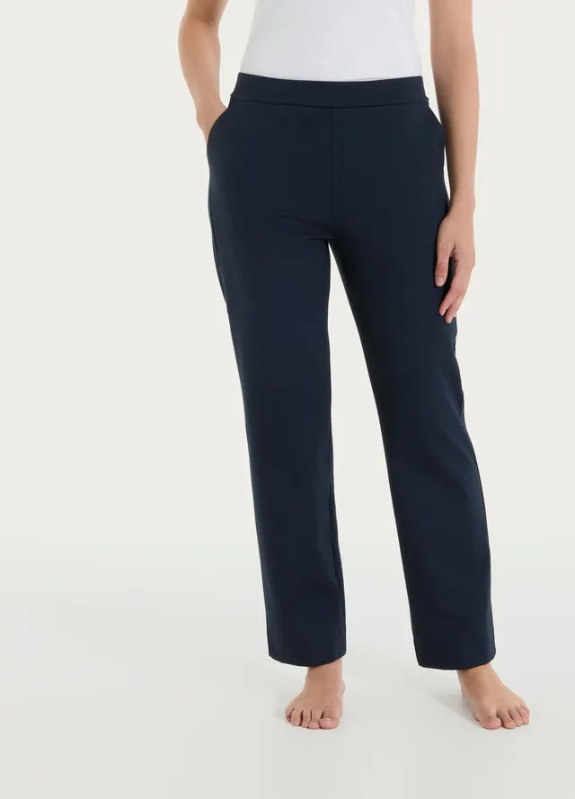 Ragno Homewear Pantalone Dritto con Tasche Jersey Cotone Blu