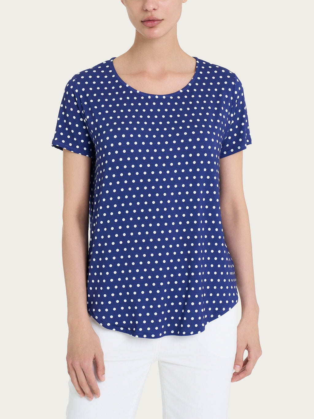 Ragno Viscose Summer T-shirt Pois Blu