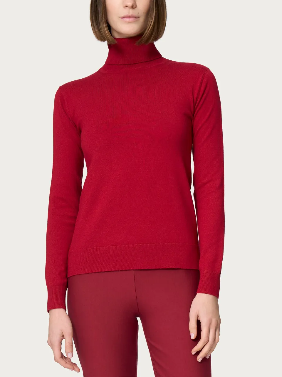 Ragno Four Seasons Dolcevita Maglia Rosso Tibetan Red Skinny