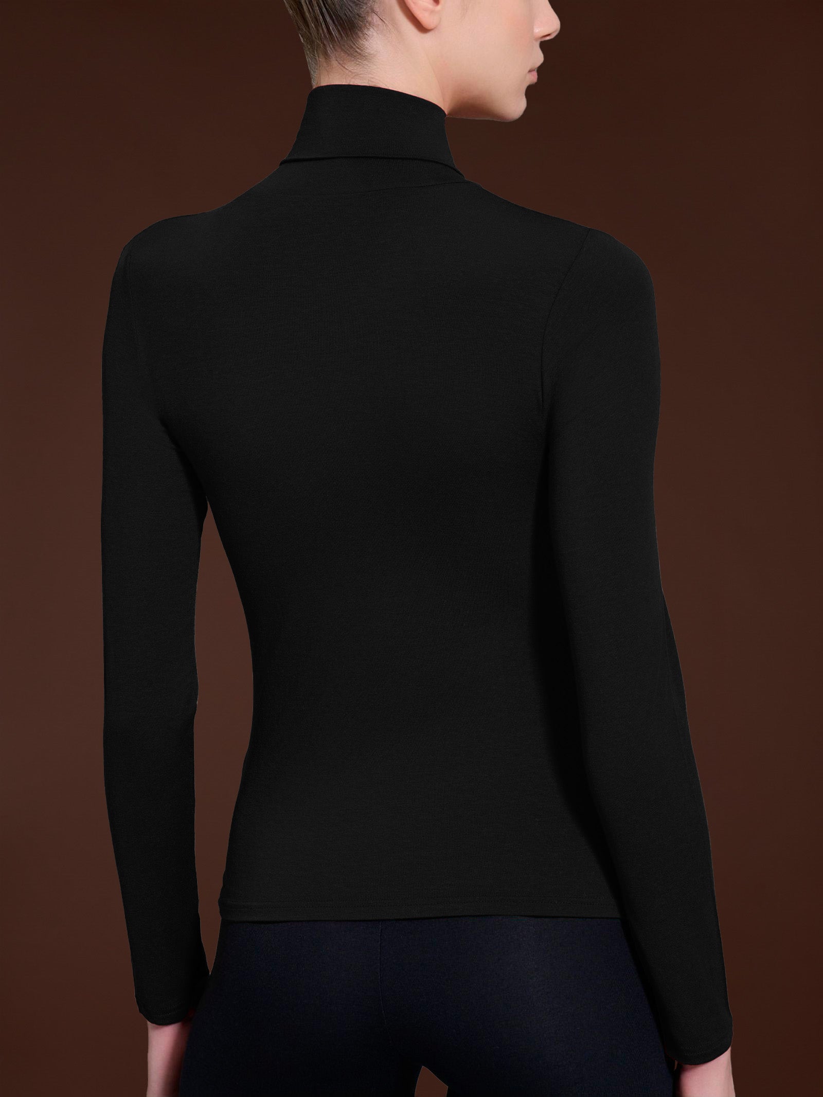 Ragno Tenderwool Dolcevita maglietta nero misto lana