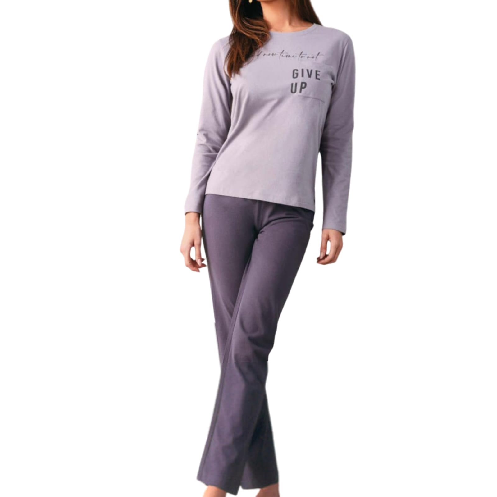 Lady C pigiama donna interlock cotone serafino 5 bottoni
