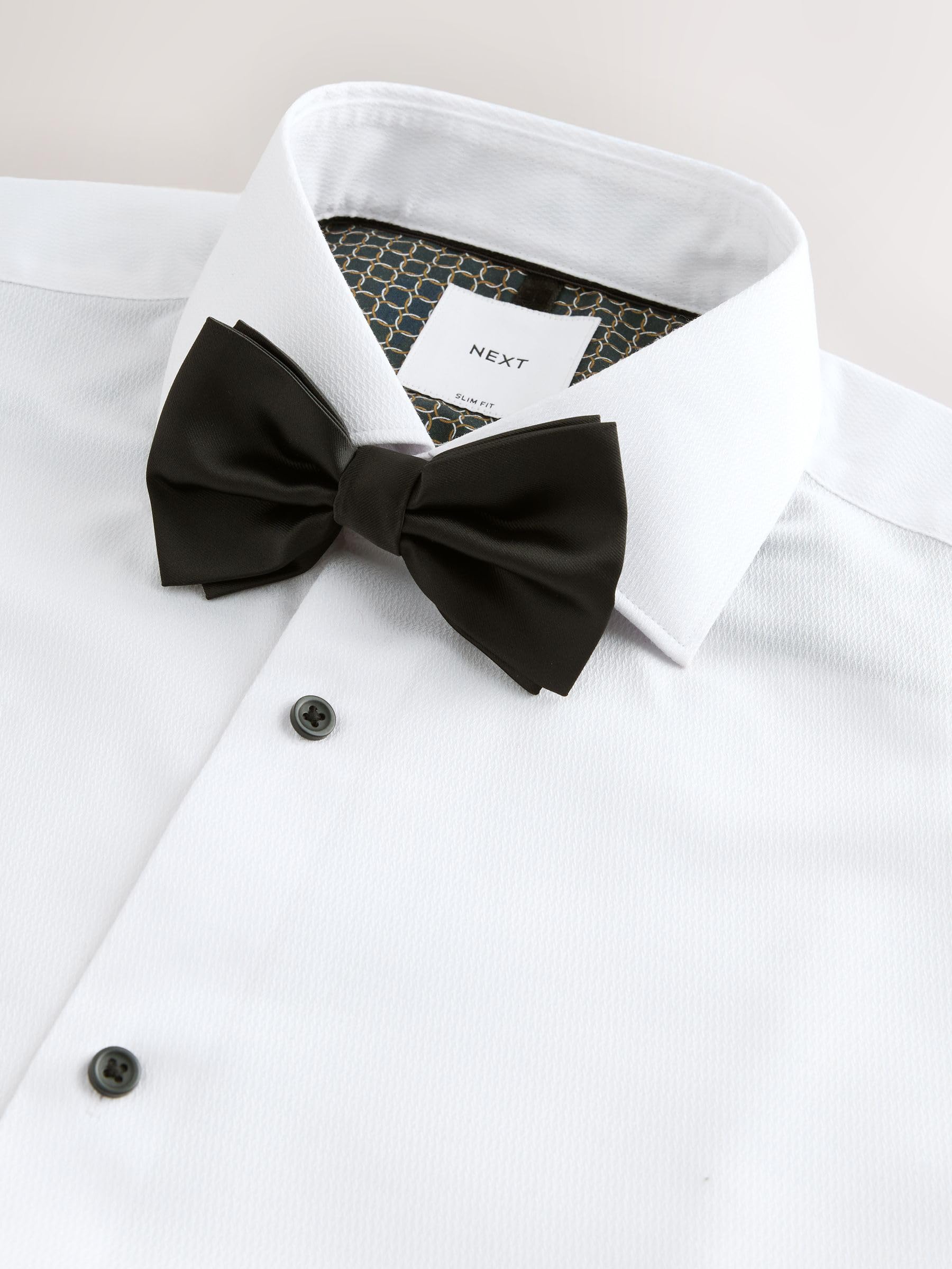 Next Camicia con Polsino Doppio camicia uomo slim con papillon