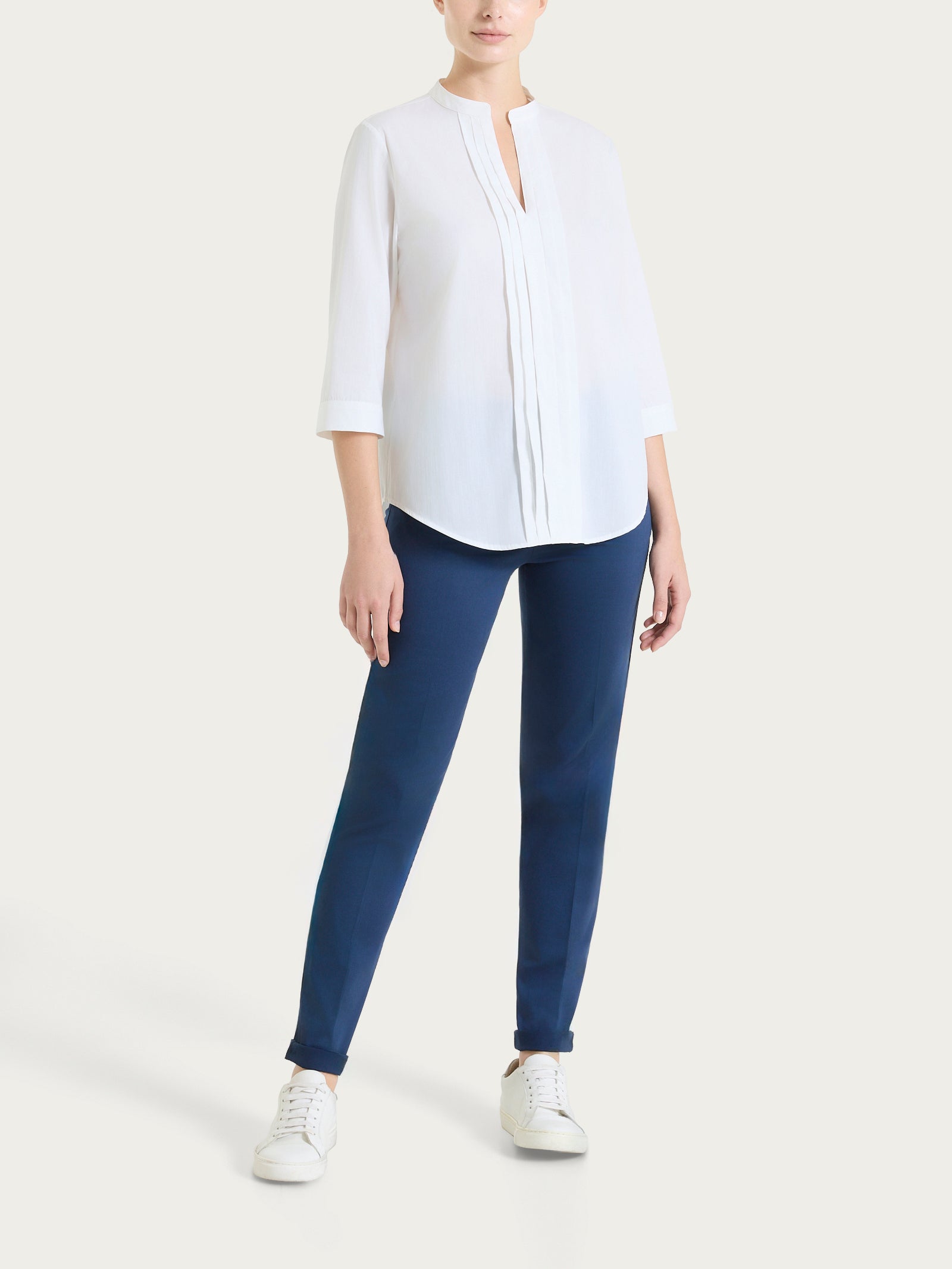 Ragno Gem camicia manica 3/4 poplin cotone bianco