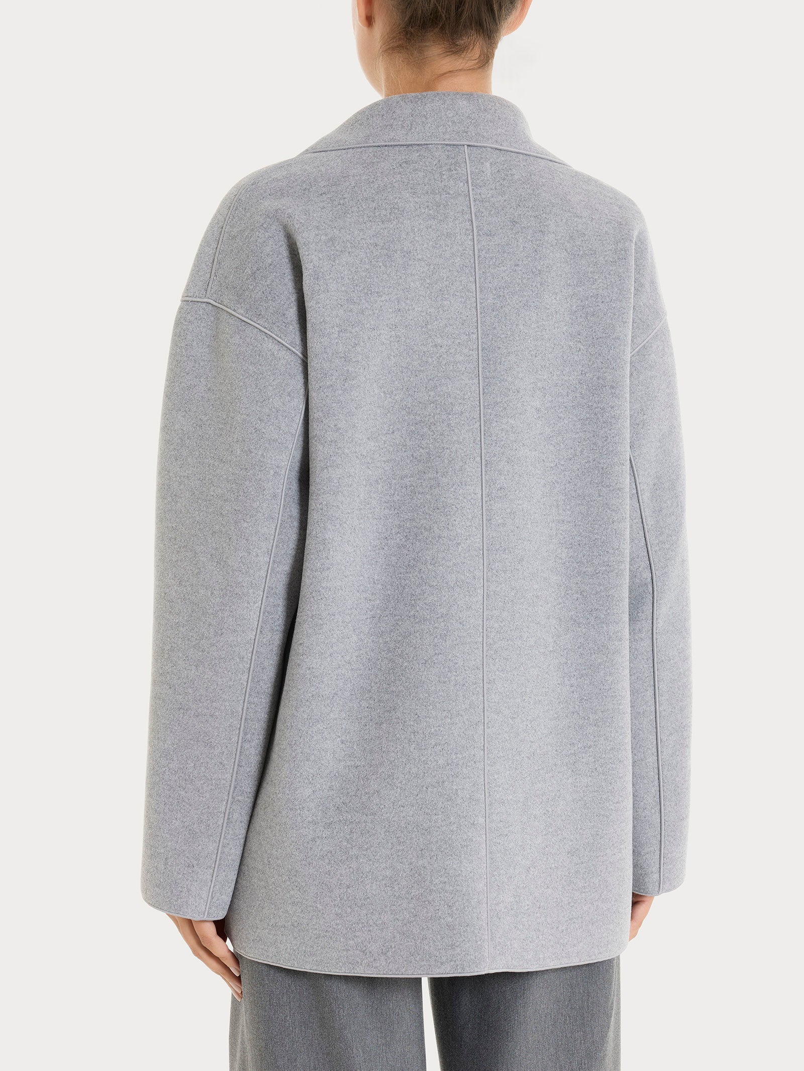 Ragno Vegan Wool Caban cappotto grigio melange