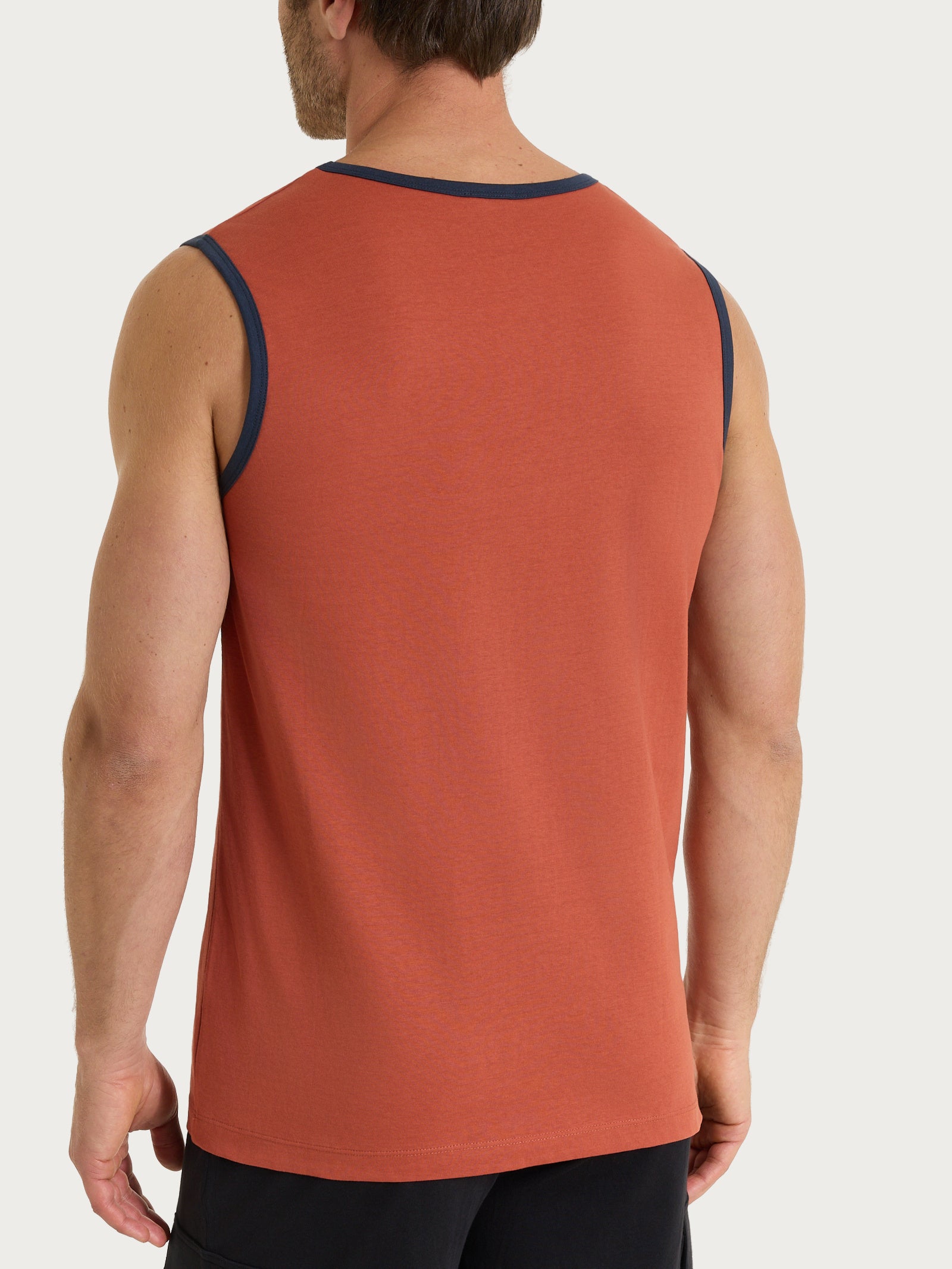 Ragno Jersey Cotone Canottiera Spalla Larga Burnt Brick cotone
