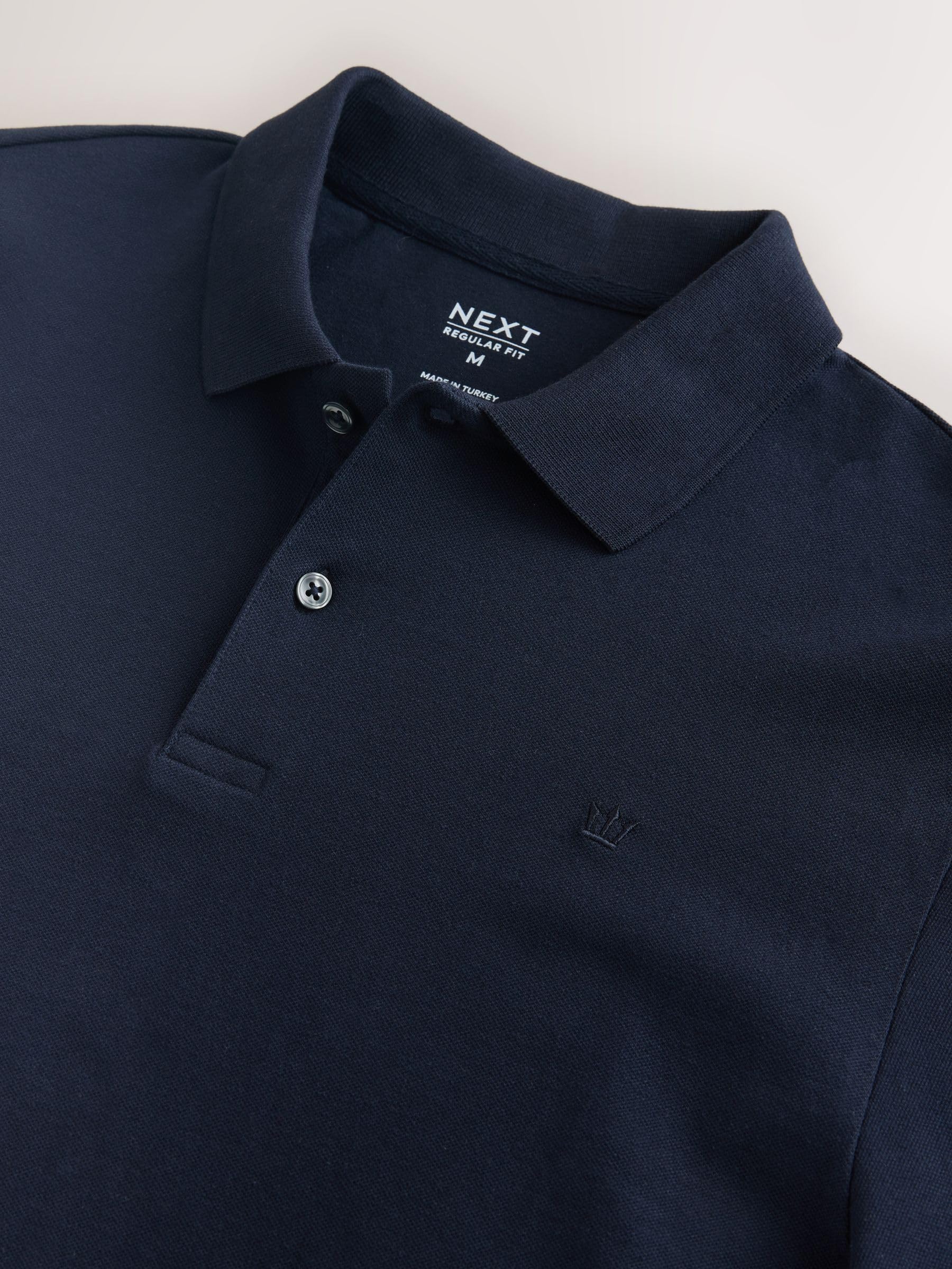Next polo uomo maniche lunghe piqué regular cotone