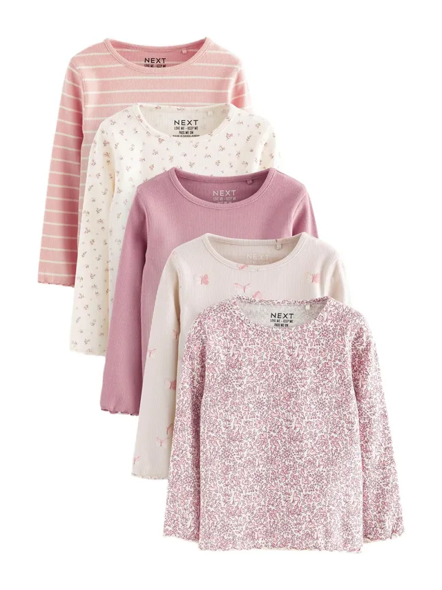 Geo Next top coste bambina maniche lunghe 5 pezzi a costine