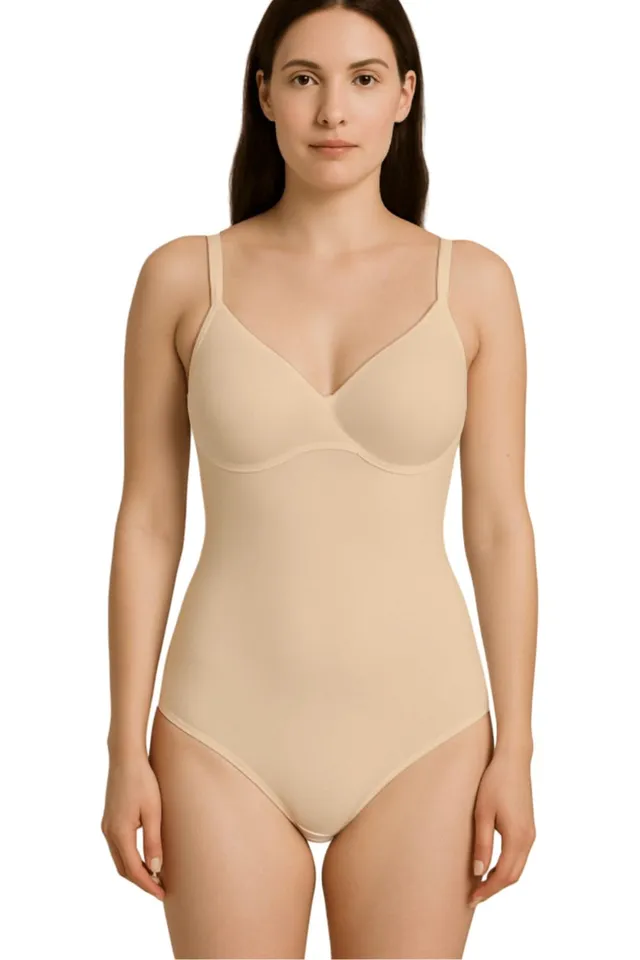 Lady C Microfibra Doppiata Coppe Preformate Coppa B Body S Beige
