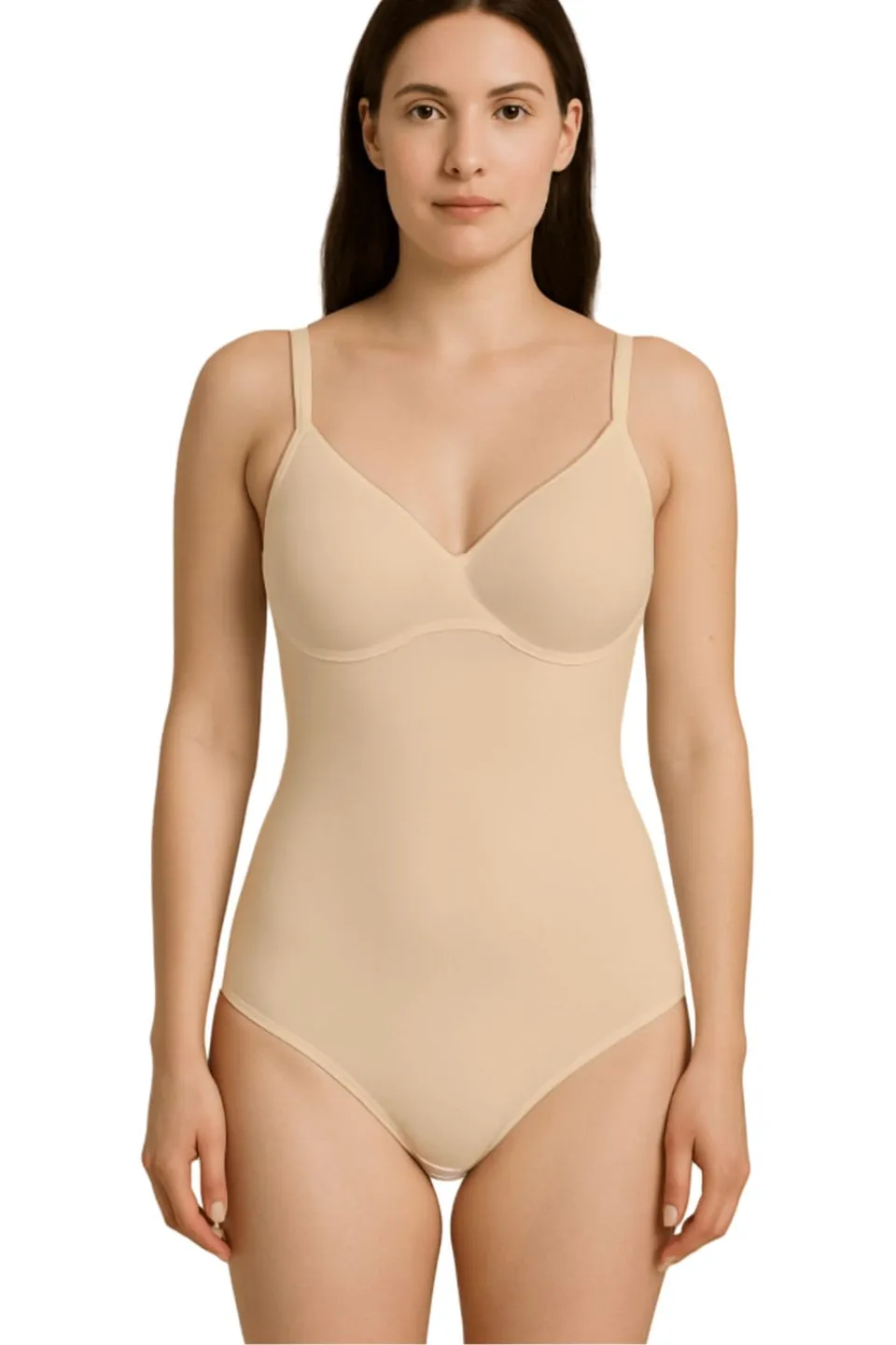 Lady C Microfibra Doppiata Coppe Preformate Coppa B Body S Beige