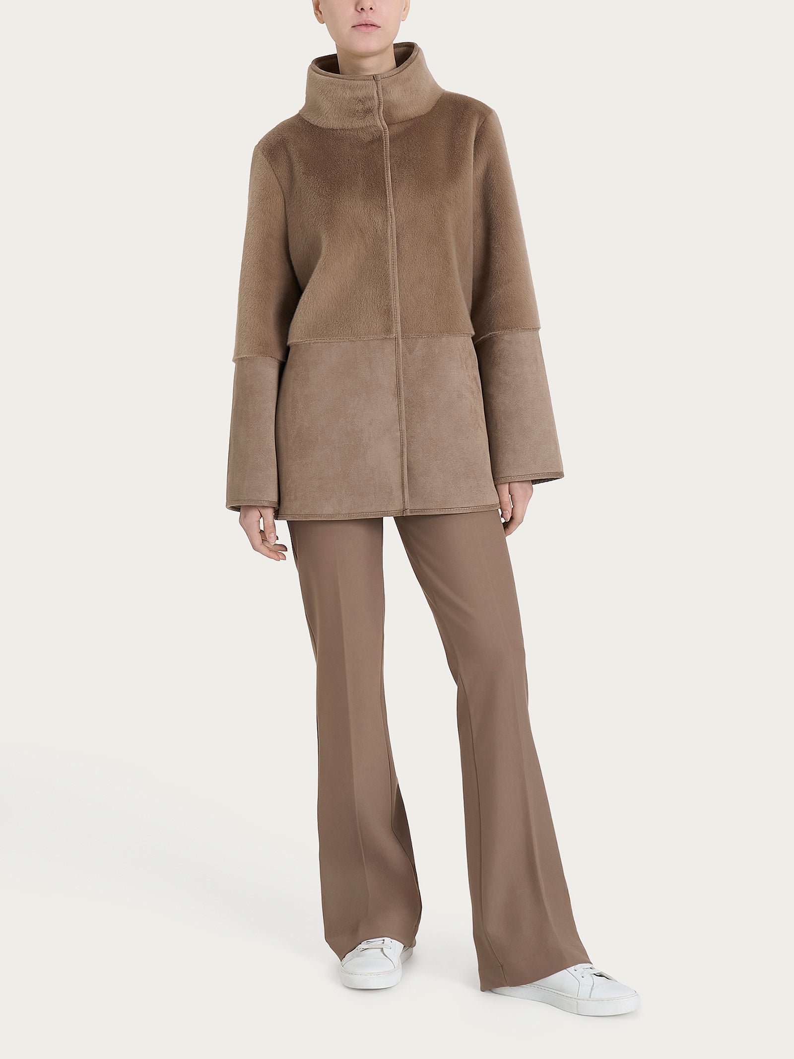 Ragno Compact Vegan Shearling Giacca Donna Pine Bark