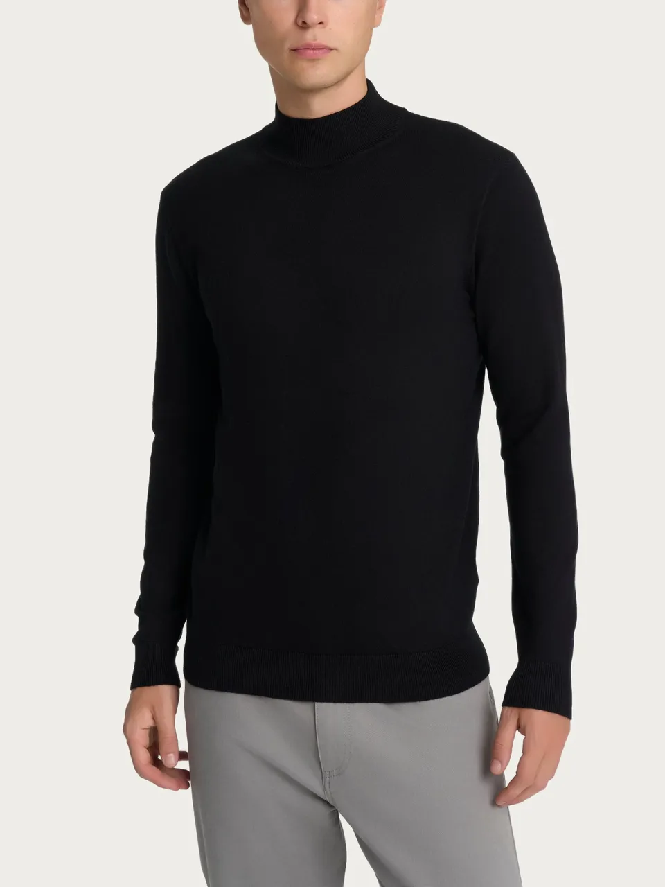 Ragno Four Seasons Lupetto maglia uomo nero misto viscosa